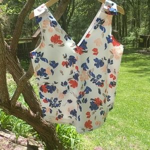 Floral sleeveless blouse